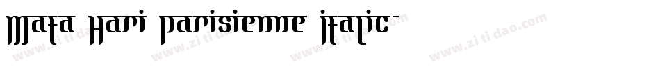 Mata Hari Parisienne Italic字体转换